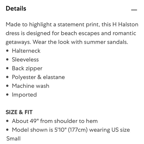 H Halston Halter Dress - Picture 3 of 3
